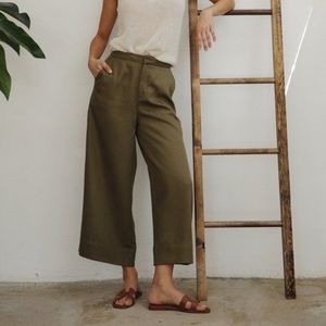 ZARA WIDE LEG CULOTTES DRESS PANTS W SLIT BLOGGERS